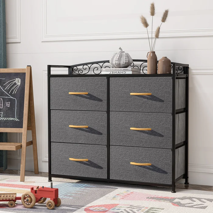 Crestlive Products 6 Drawers Dresser Fabric Storage Chest
