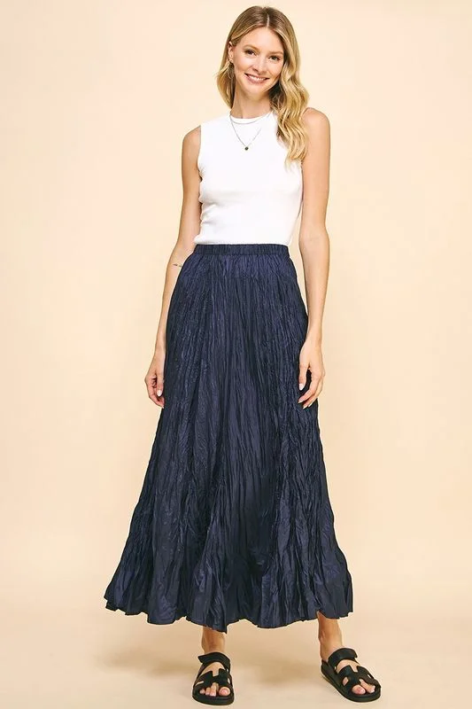 Crinkled Maxi Skirt