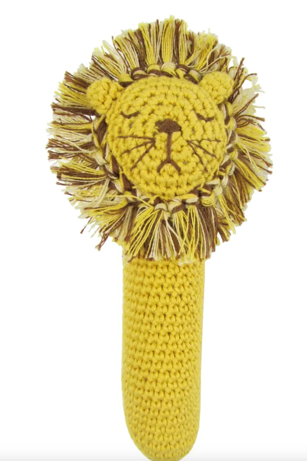 Crochet Leo Lion Stick Rattle