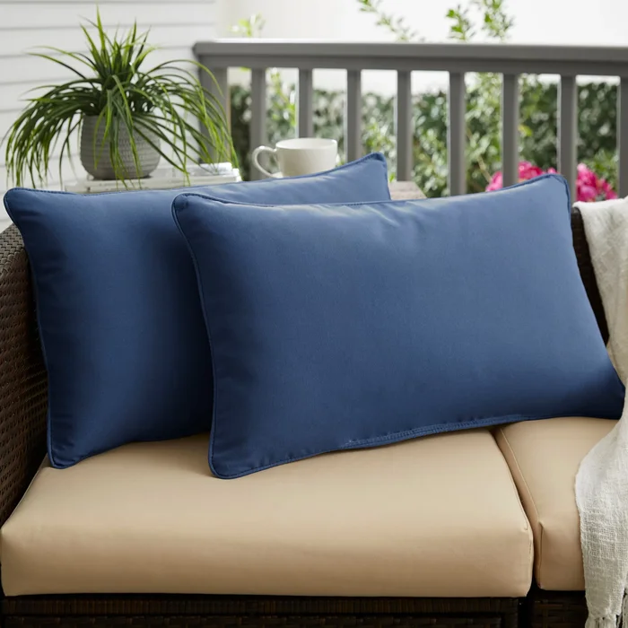 Dark Blue Indoor/ Outdoor Pillow Set