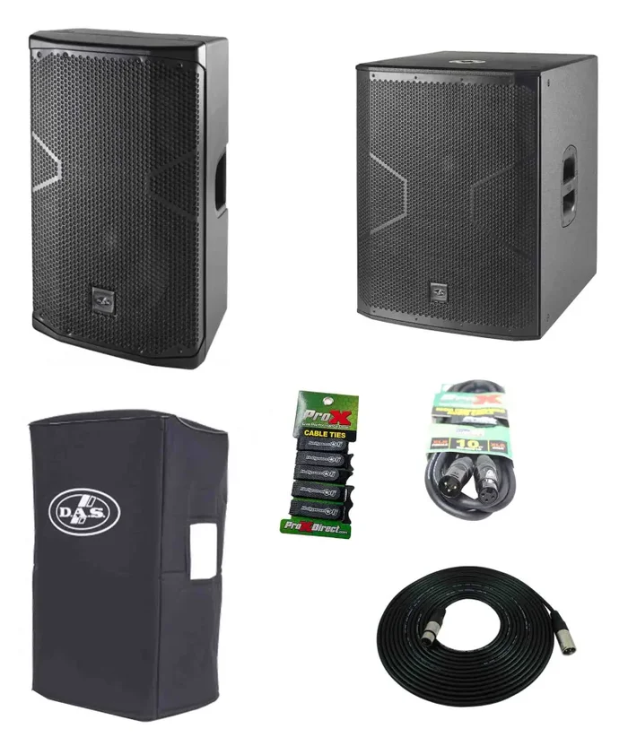 DAS Audio 412ACVRALTEA12718A 12-Inch Powered Speaker DJ Package with Subwoofer