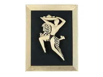 Deco Man and Zebra Framed Art Hot on Sale