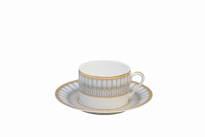 Deshoulieres Arcades Grey & Gold Saucer