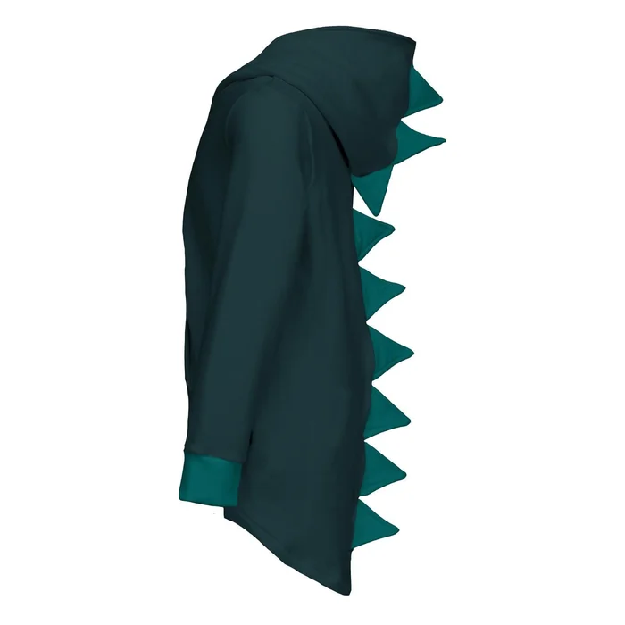 Dino Hooded Jacket (Fleece) – Pine with Cedar