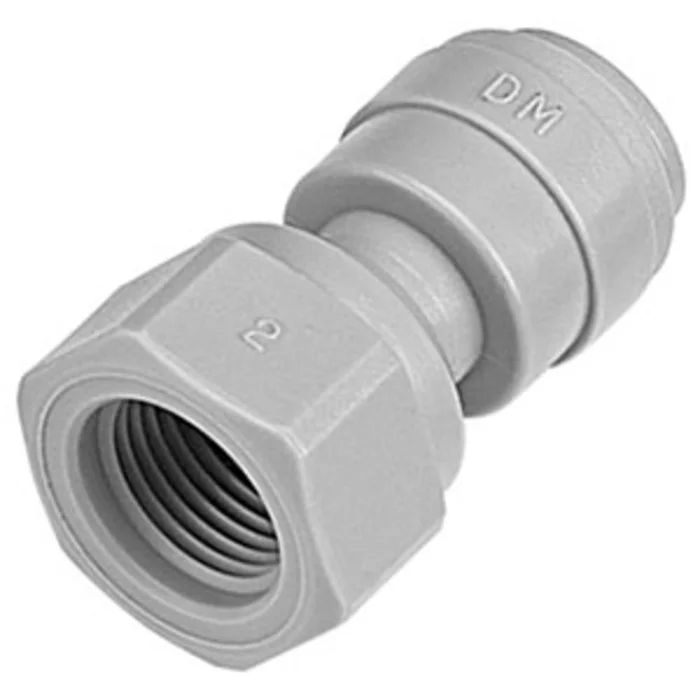 DMfit Female Faucet/Refrigerator Connector – 1/4″ Push-in x 7/16-24 UNS