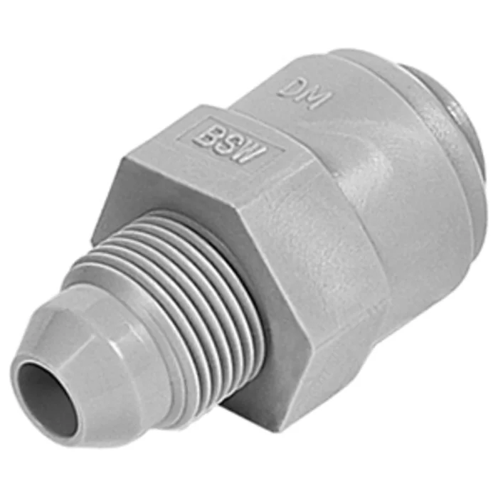 DMfit Straight BSW Male – 1/4″ Push-in x 9/16″ BSW