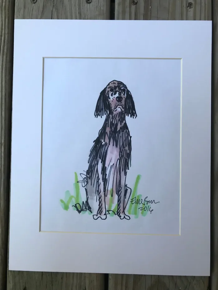 DOG Original Matted Print