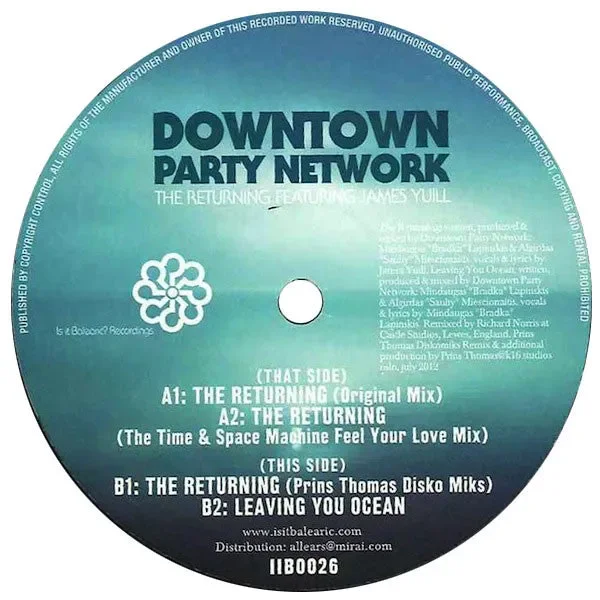 Downtown Party Network: The Returning (Time & Space Machine, Prins Thomas) 12″ Online Sale