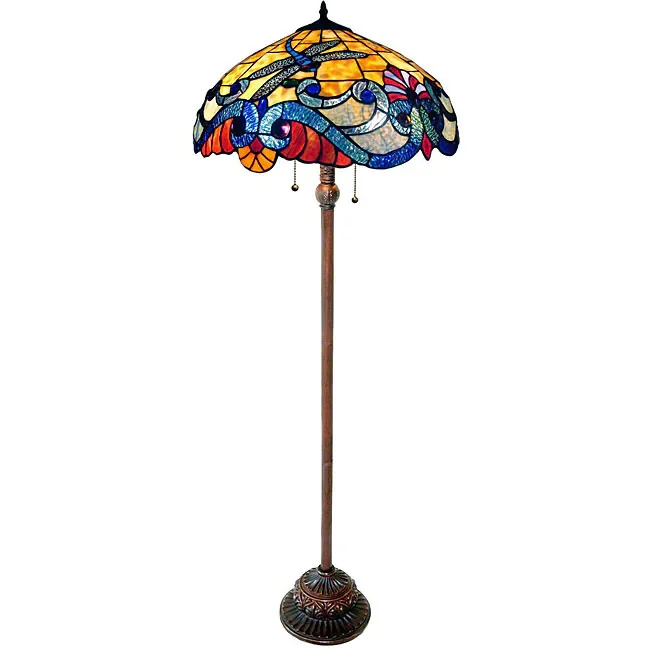 Dragonfly Design 2-light Antique Bronze Floor Lamp