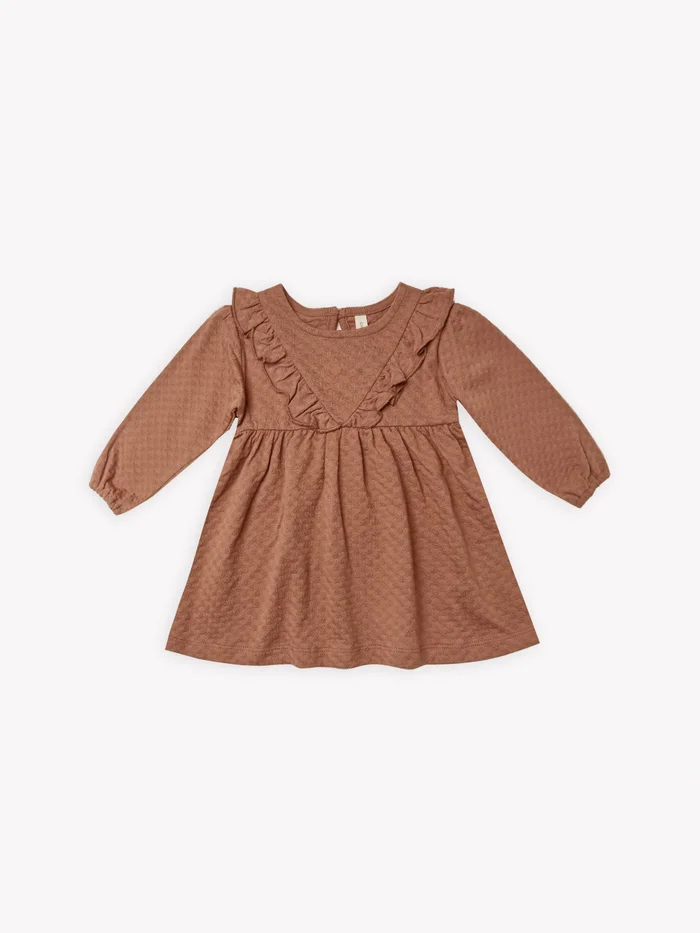 Dress Ruffle V (Long Sleeve) – Clay