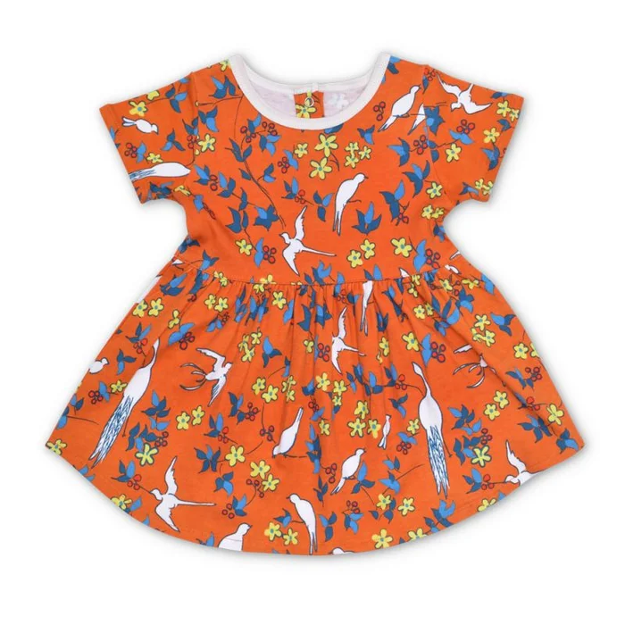Dress (Short Sleeve) – Enchanted Leaves Orange