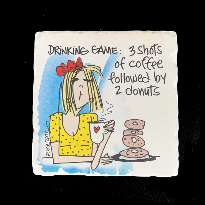 Drinking Game: 3 Shots of Coffee Followed by 2 Donuts – Coaster