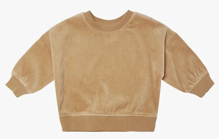 Drop Shoulder Sweatshirt (Velour) – Honey