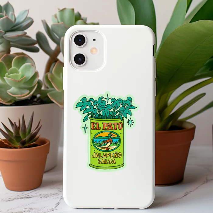 El Pato Jalapeño Salsa Plant Sticker –Vintage Mexican Pantry
