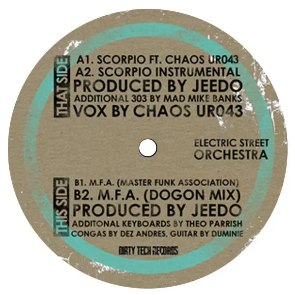 Electric Street Orchestra: Scorpio / M.F.A. (Waajeed, Jeedo) 12″