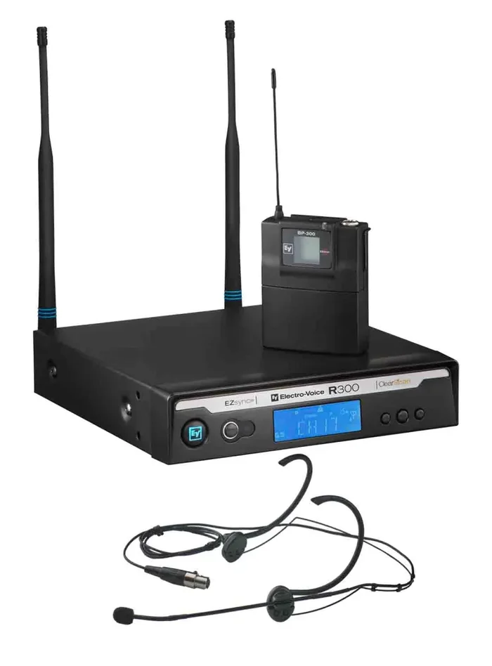 Electro-Voice R300-E-C Head Worn System with HM3 Omni‑Directional Microphone