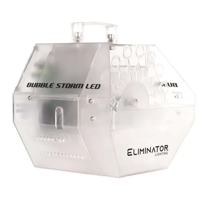 Eliminator Lighting Bubble Storm LED Bubble Effects Machine – White