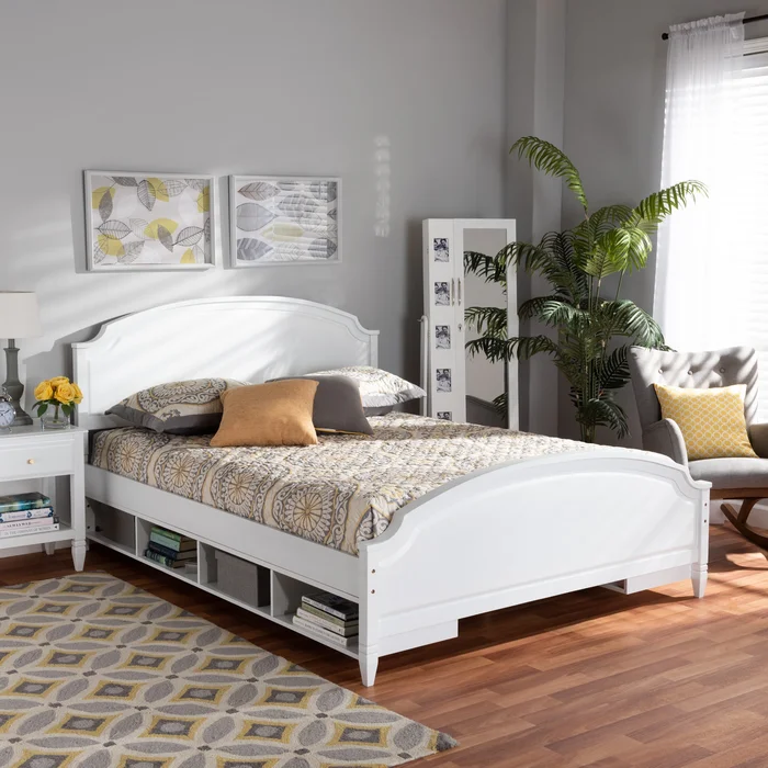 Elise Classic and Traditional Transitional Storage Platform Bed