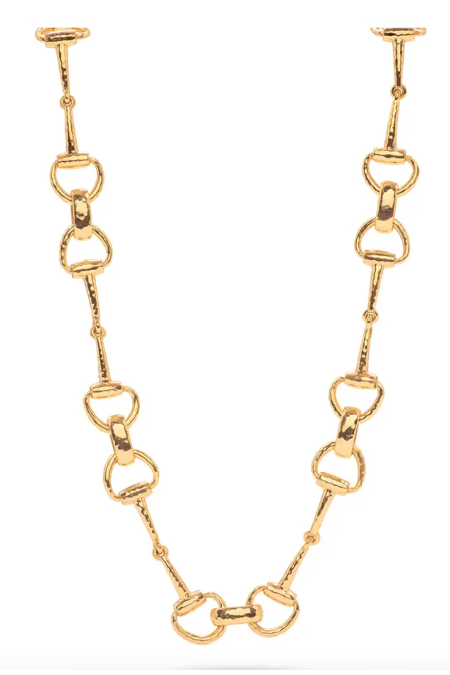 Equestrian Snaffle Bit Chain Necklace, 20″ – Gold
