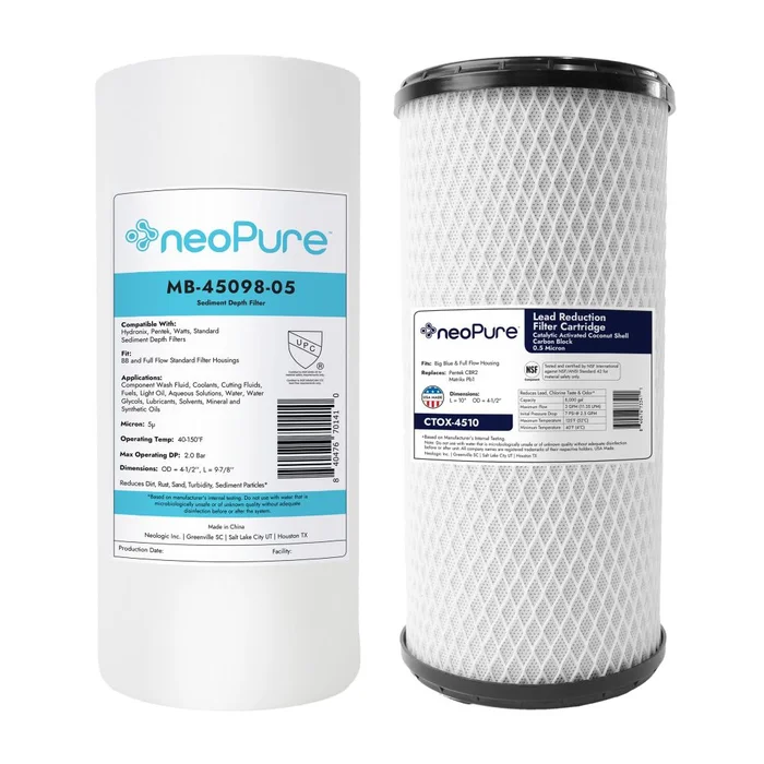 Filter Kit Replacement, 4.5″ x 10″ Melt Blown & CTOX Carbon Block