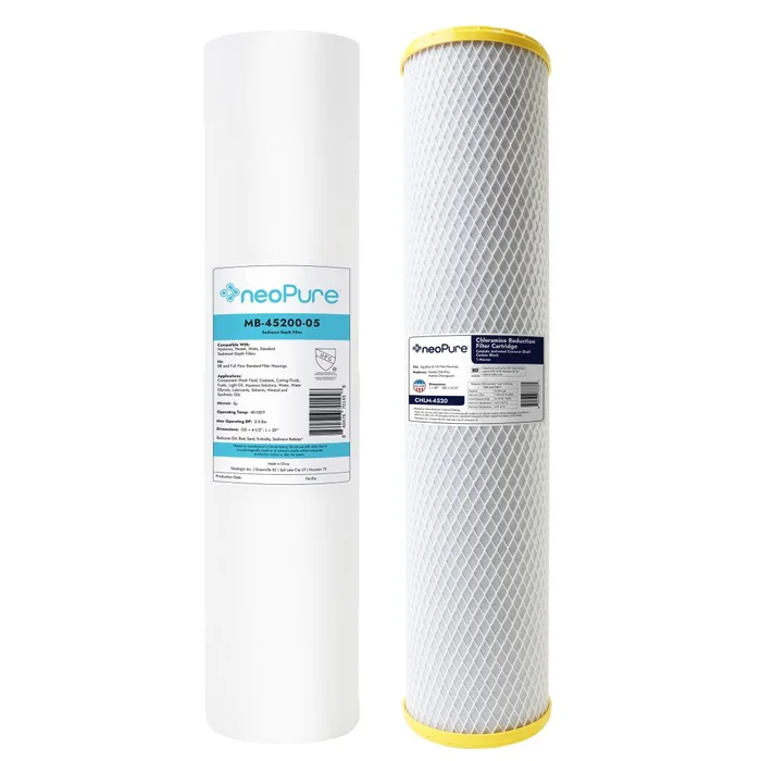 Filter Kit Replacement, 4.5″ x 20″ Melt Blown & CHLM Carbon Block