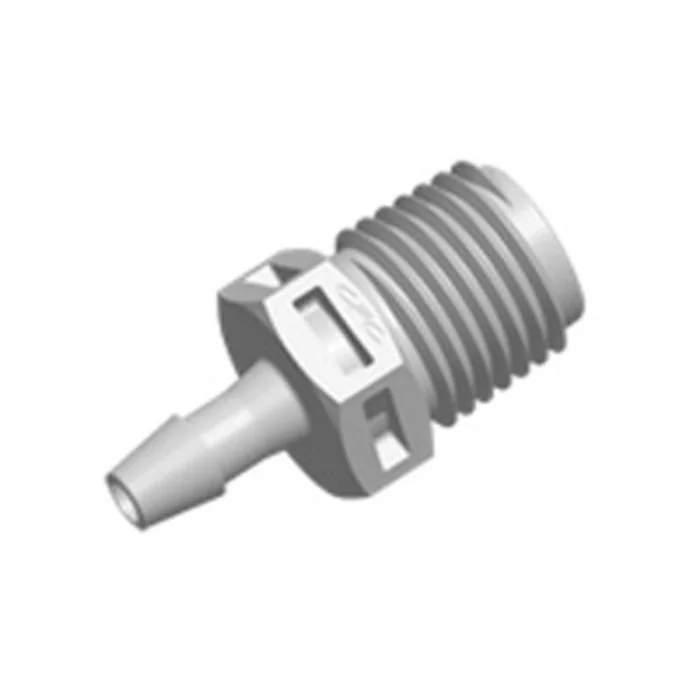 FitQuik Nylon Thread to Tube Straight Fitting – 1/4 NPT to 1/4 Hose Barb