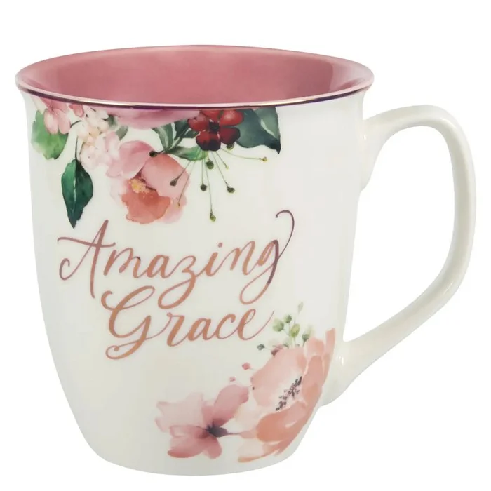 Floral Amazing Grace Mug Pink
