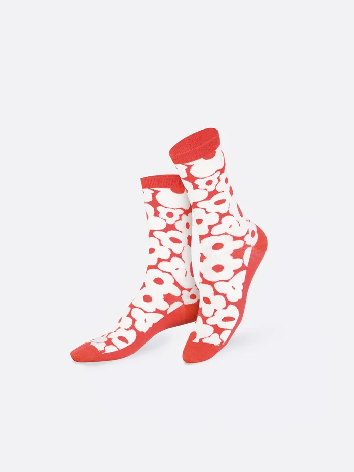 Flower Power Socks – Red