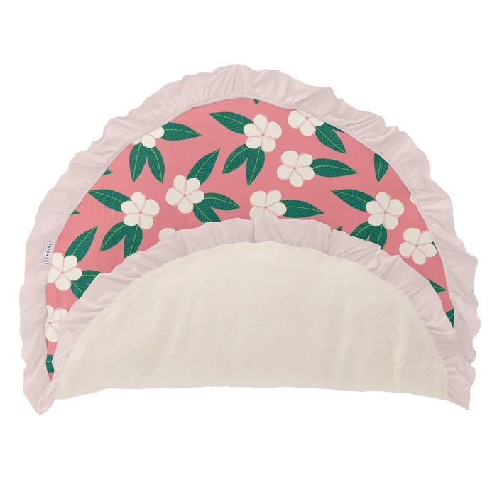 Fluffle Playmat with Ruffles (Sherpa Lining) – Strawberry Plumeria