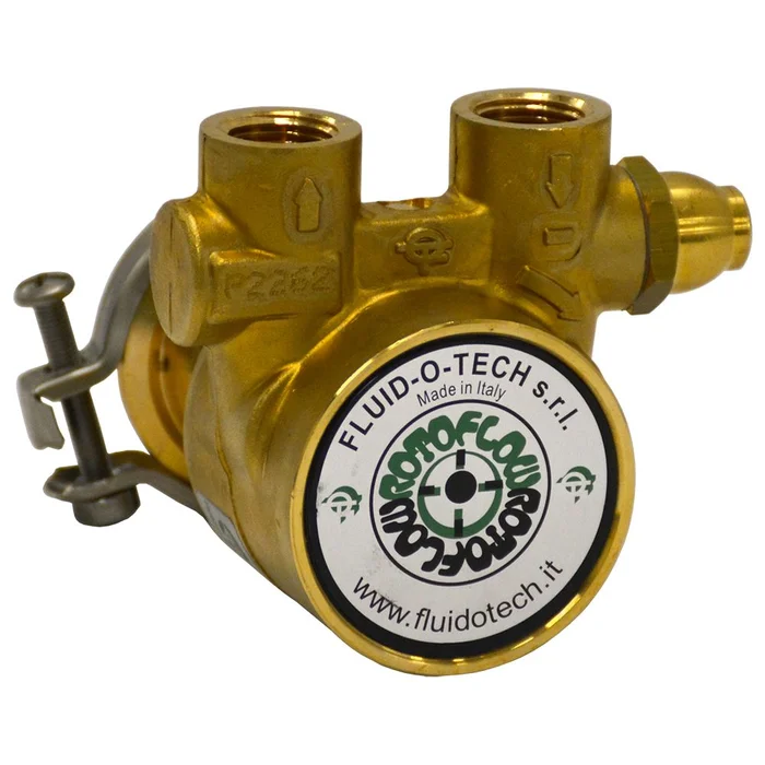 Fluid-o-Tech Lead Free Brass Rotary Vane Pump with Brass Key 105 gph 3/8″ NPT