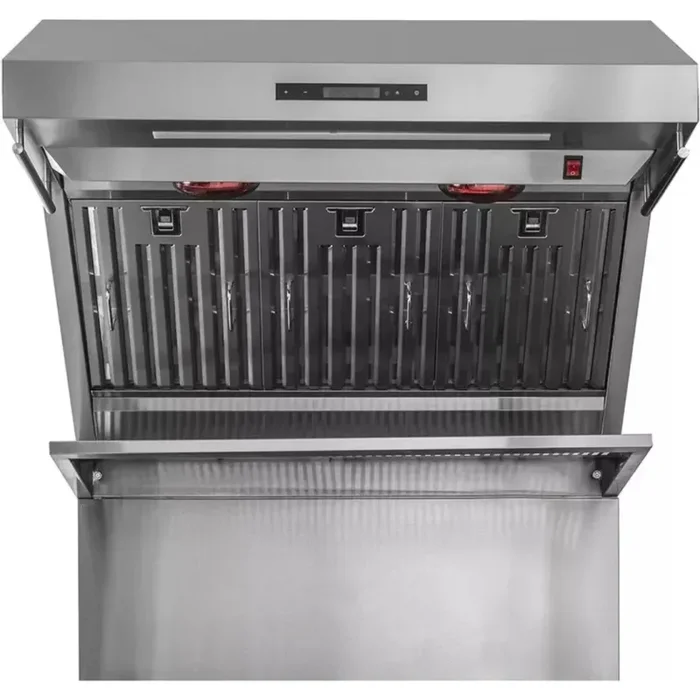 Forno Alta Qualita Savona FRHWM502936 Wall Mount Range Hood with 4-Speed, Touch Control, LED Strip Lights, Dishwasher-Safe Hybrid Filter, 2 Utensil Hangers and Backsplash: 36 Inch – 1200 CFM