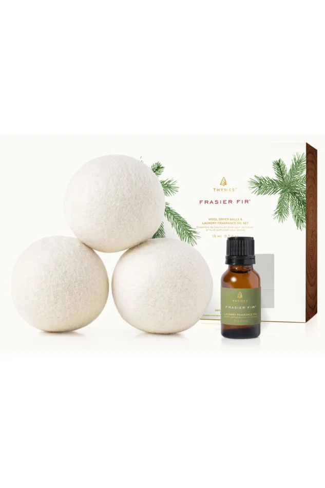 FRASIER FIR WOOL DRYER BALLS & LAUNDRY FRAGRANCE OIL SET