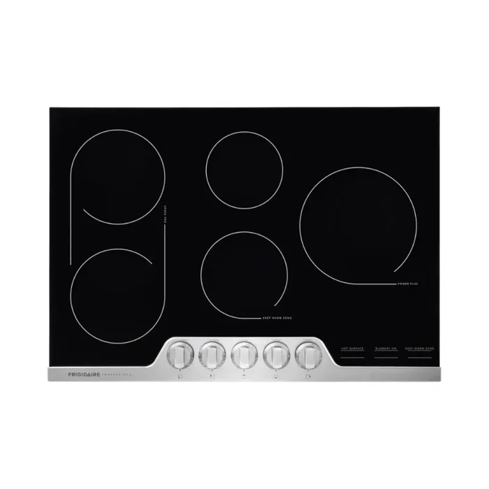Frigidaire Professional Series FPEC3077RF 30 Inch Electric Cooktop with 5 Elements, Smooth Ceramic Glass Surface, SpacePro™ Bridge Element, PowerPlus® Boil, PrecisionPro Controls™, Indicator Light, Keep Warm Zone, UL/CSA, and ADA Compliant