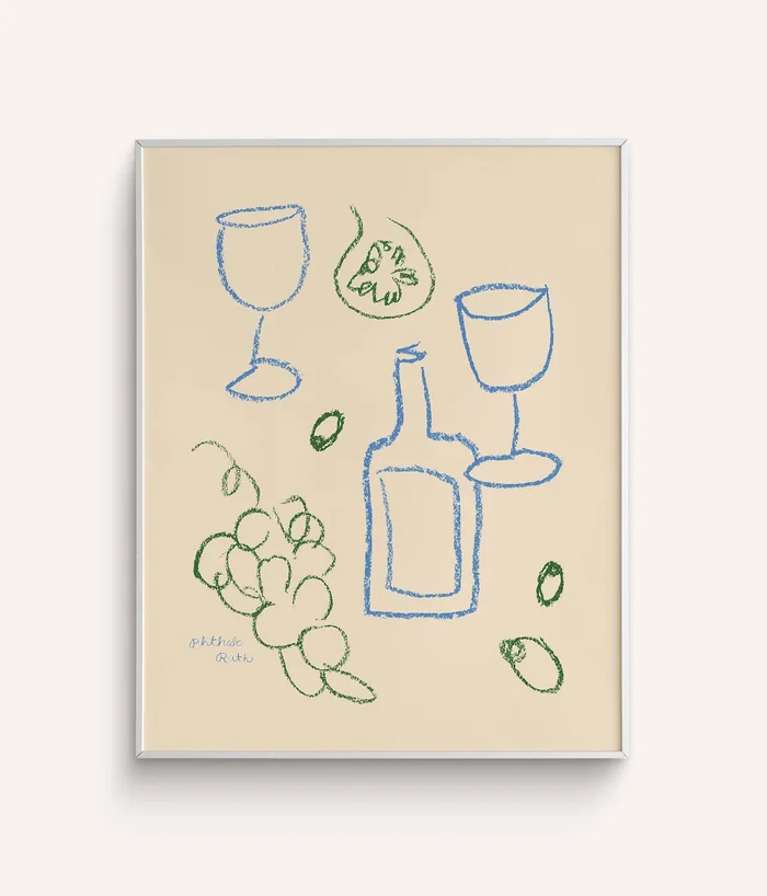 Fruits & Spirits Art Print: 8 x 10