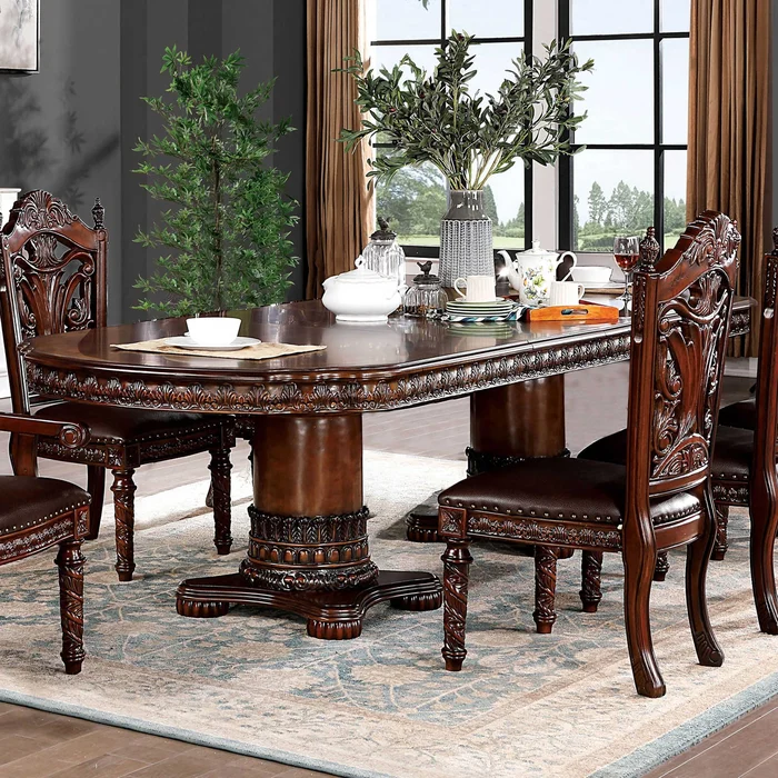 Furniture of America Abeena Traditional Cherry 120-inch Expandable Table