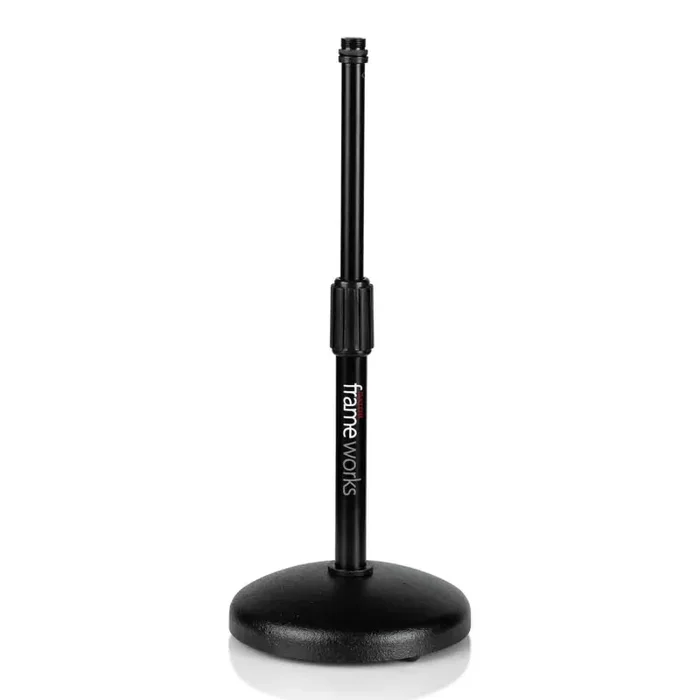 Gator Frameworks GFW-MIC-0501 Desktop Microphone Stand with Round Weighted Base and Adjustable Height