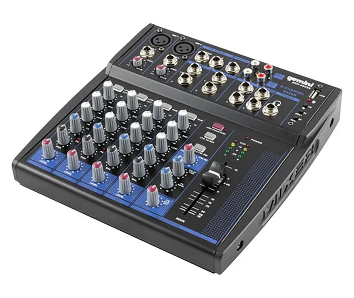 Gemini Sound GEM-08USB, Compact 8-Channel Bluetooth Audio Mixer with USB - Image 2