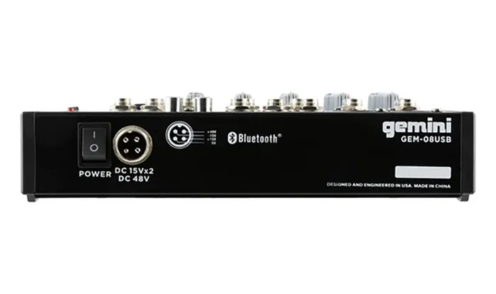 Gemini Sound GEM-08USB, Compact 8-Channel Bluetooth Audio Mixer with USB - Image 3