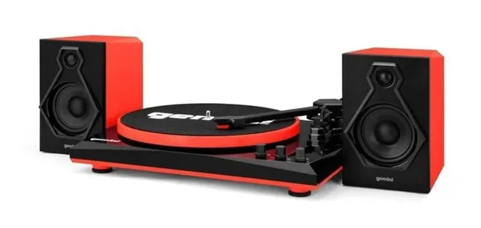 Gemini Sound TT-900BR Stereo Turntable System – Black/Red