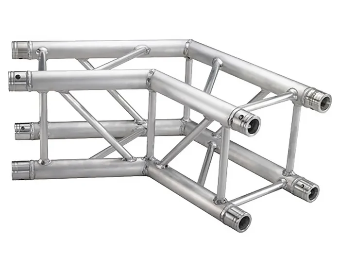 Global Truss SQ-4122, Two Way 120 Degree F34 Square Truss Corner – Silver