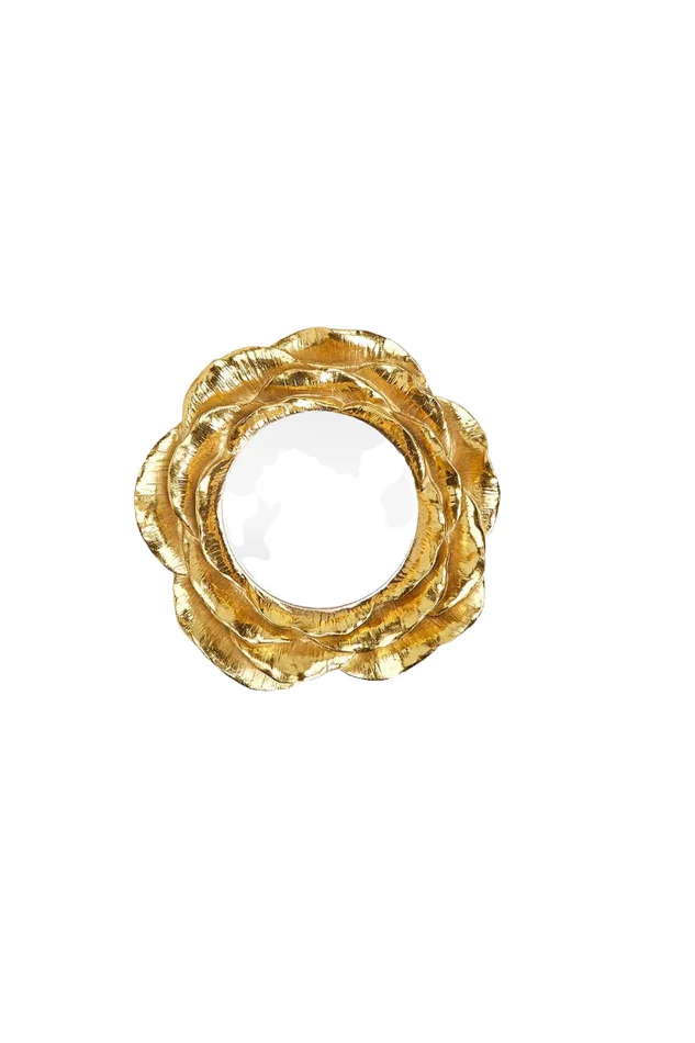 GOLDEN FLEUR WALL MIRROR/MED