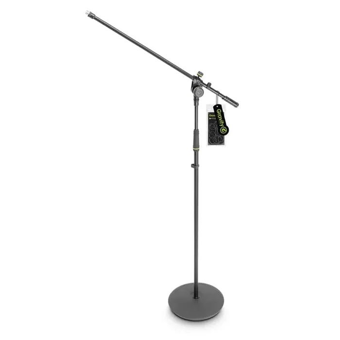 Gravity GMS2321B Microphone Stand With Round Base and 2-Point Adjustment Boom Online now