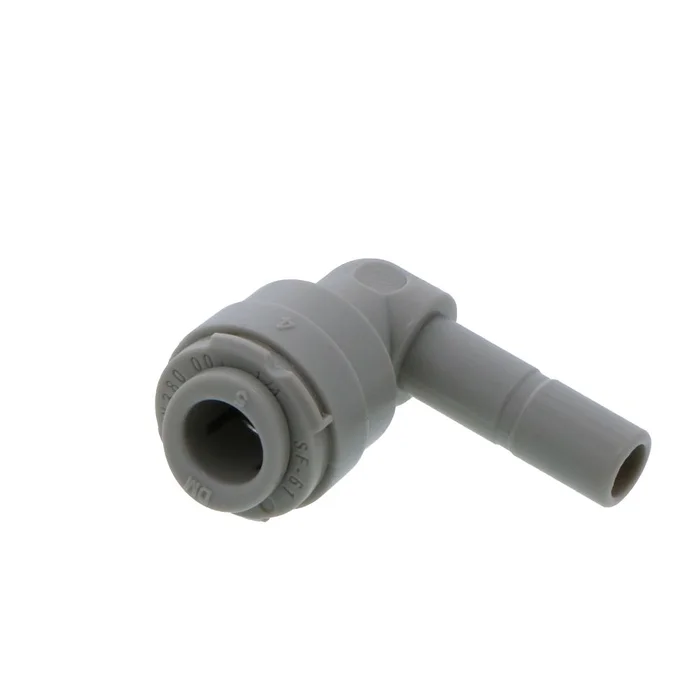 Gray DMfit Plug-In Stem Elbow – 1/4 Tube x 1/4 Stem