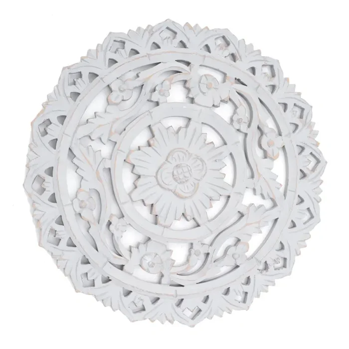 Grey Carved Circle Wall Art (A+D)