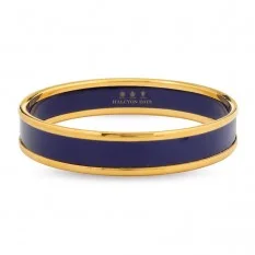 Halcyon Days Bangle, Navy/Gold, Medium