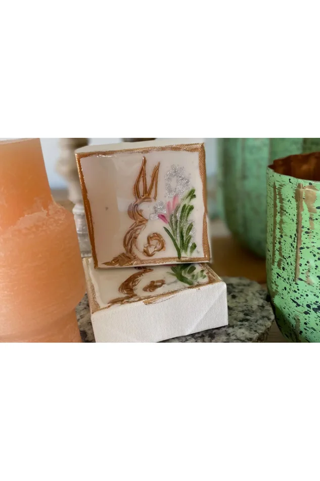 HAND PAINTED SPRING BUNNY