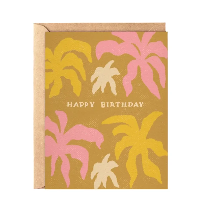 Happy Birthday – Retro Palm Hippie Boho Birthday Card