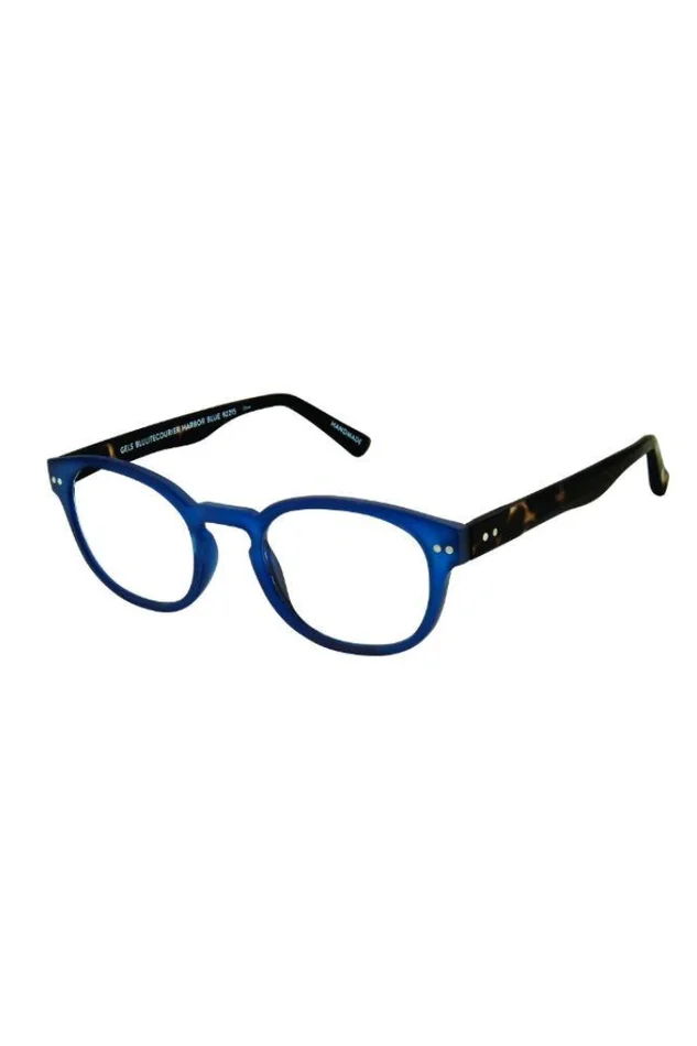HARBOR BLUE BLULITE COURIER GELS +1.50 SCOJO READING GLASSES