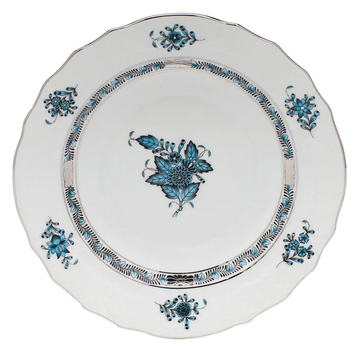Herend Chinese Bouquet Turquoise/Platinum Salad Plate