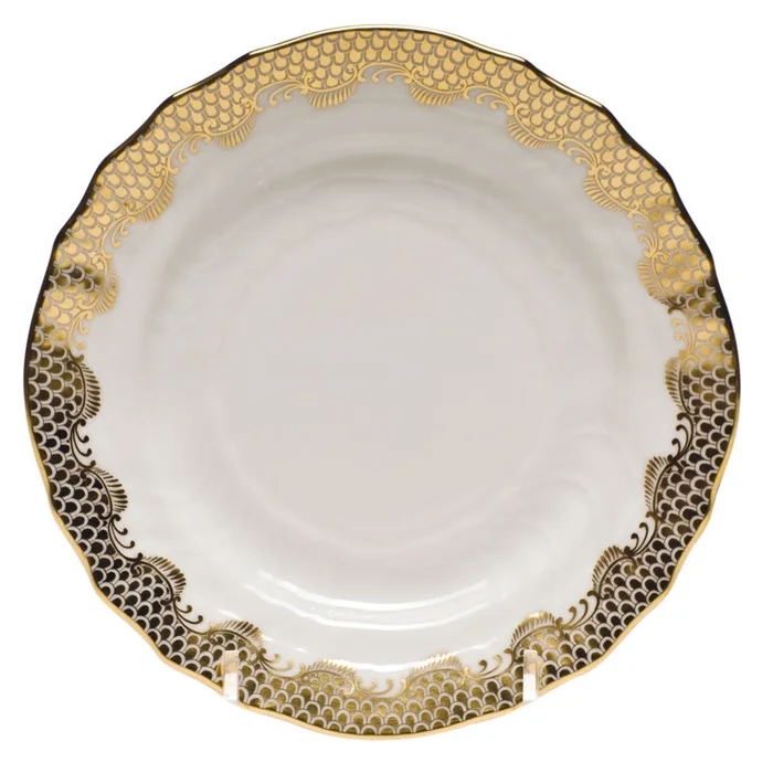 Herend Fish Scale Gold Bread & Butter Plate